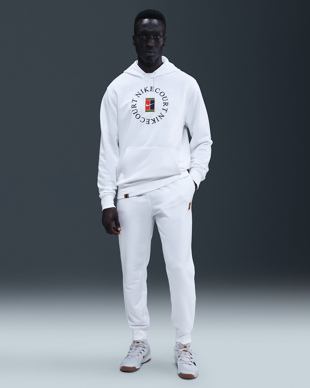 NikeCourt Heritage Men's Dri-FIT Fleece Tennis Joggers - White