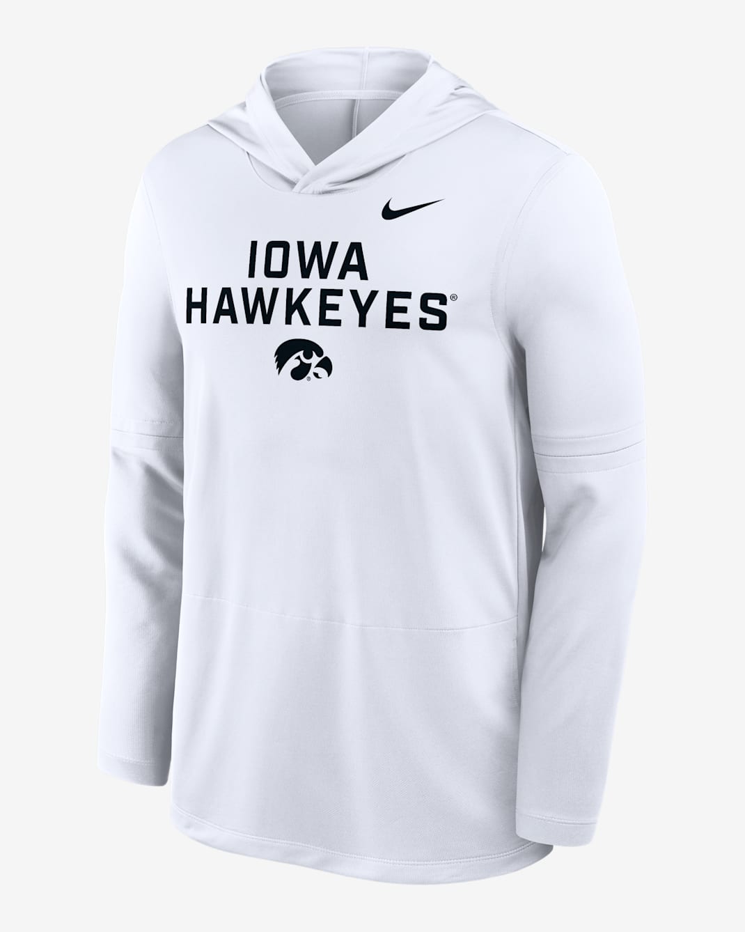 Iowa Sideline Men's Nike Dri-FIT College Long-Sleeve Hooded Top - White