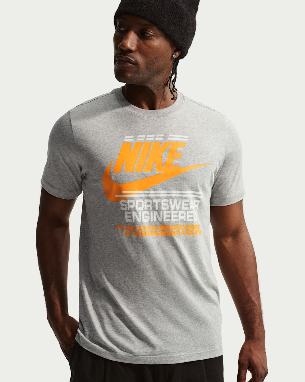 Playera para hombre Nike Sportswear - Gris oscuro jaspeado