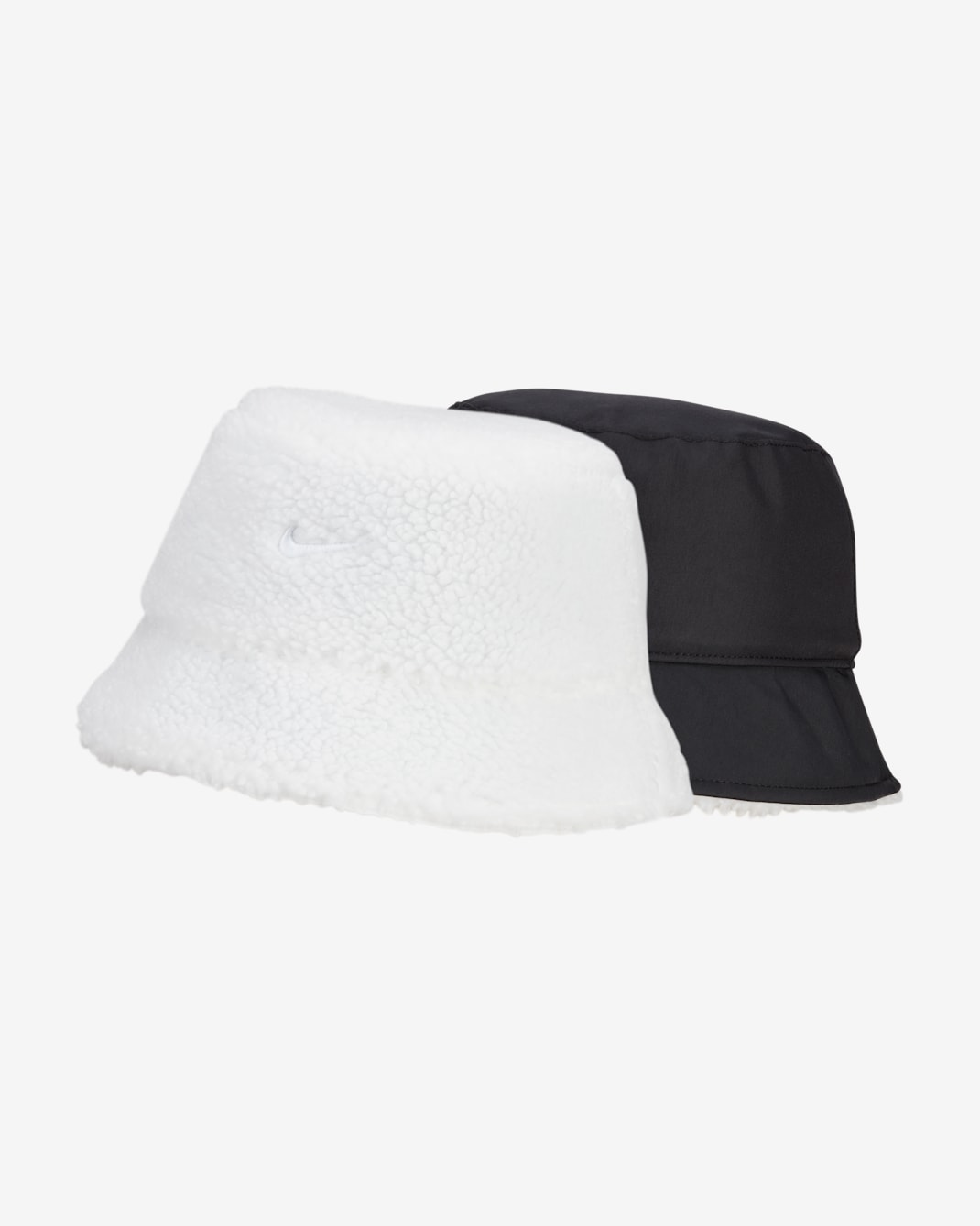 Nike Sportswear Reversible Fleece Bucket Hat - White/Black/Black