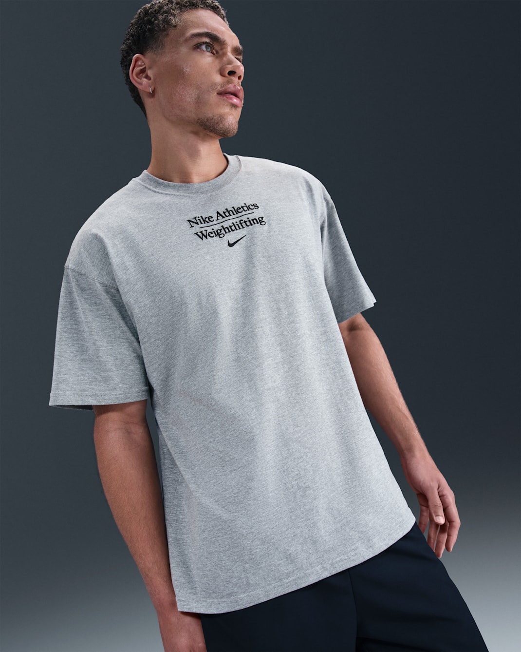Nike Weightlifting Men's Max90 T-Shirt - Dark Grey Heather
