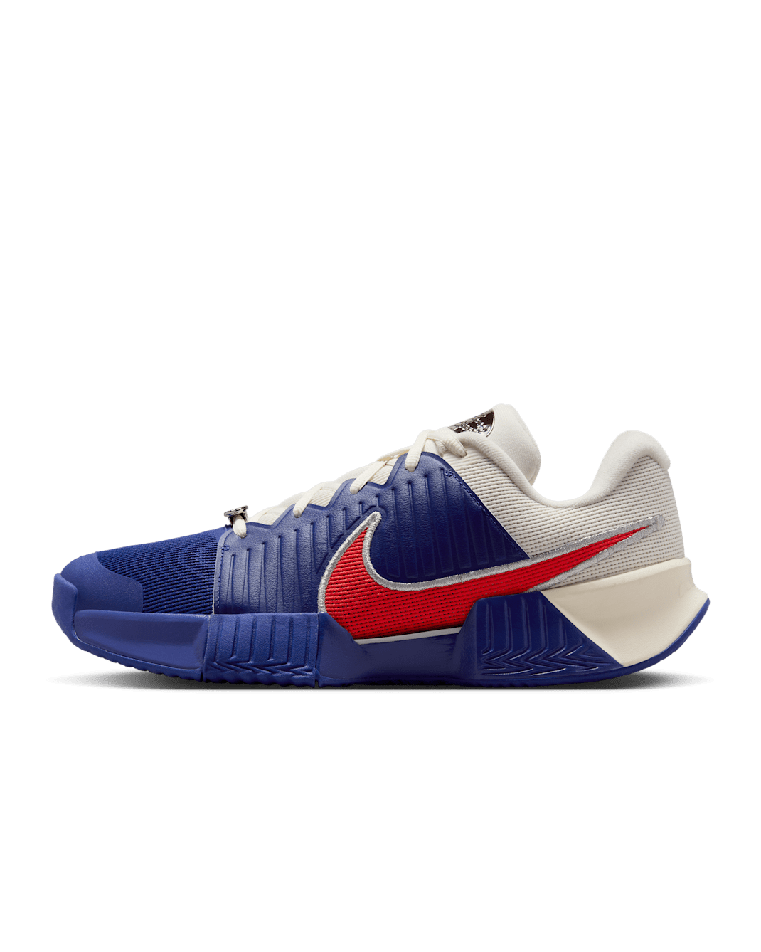 Nike GP Challenge Pro Premium Men's Clay Court Tennis Shoes - Deep Night/Pale Ivory/Metallic Silver/Light Crimson
