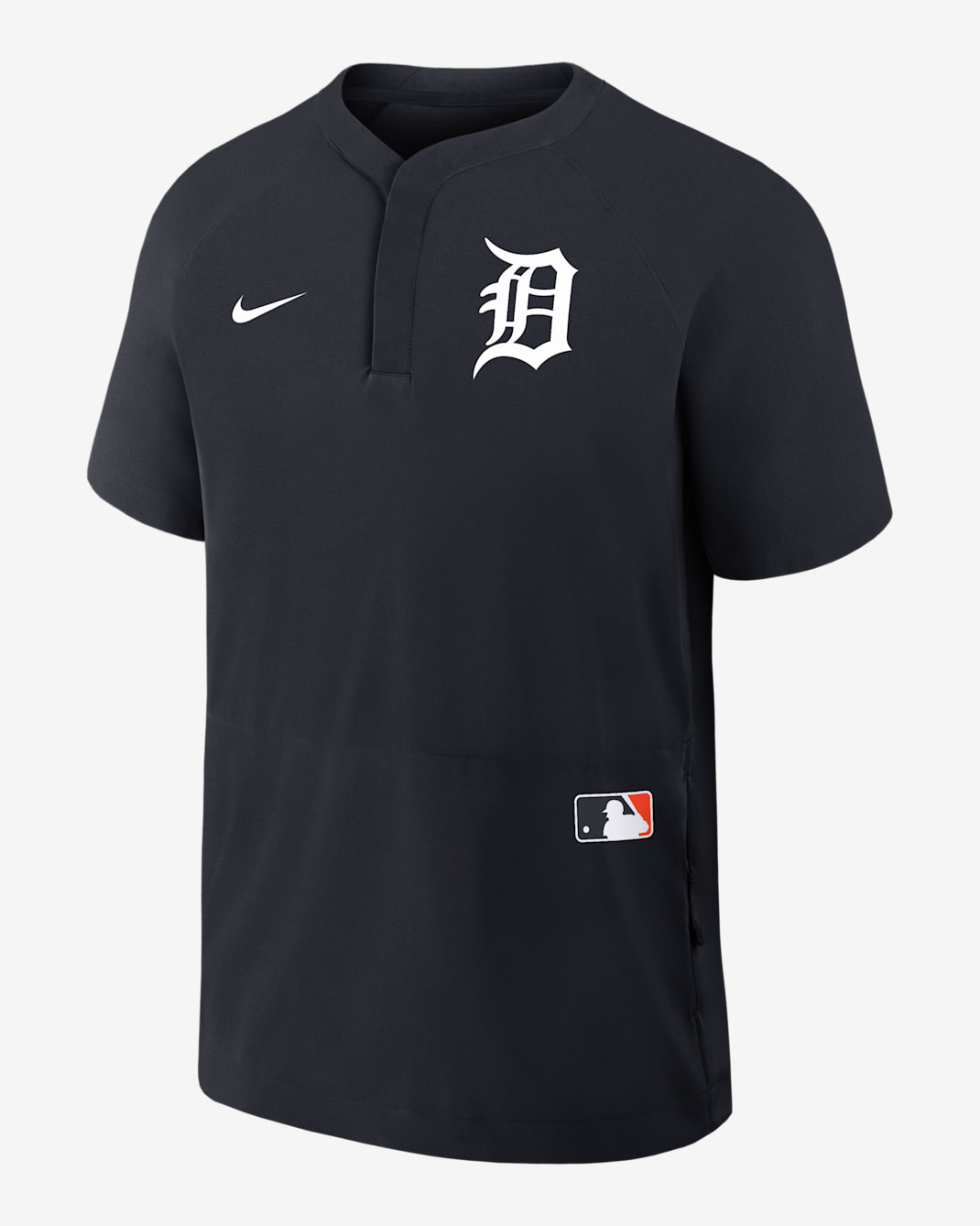 Detroit Tigers Authentic Collection Men's Nike MLB Short-Sleeve Windshirt - Navy