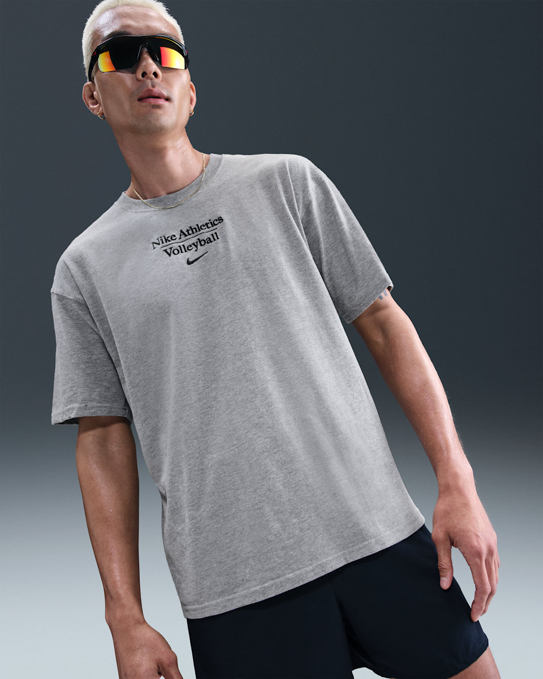 Playera Max90 para hombre Nike Volleyball - Gris oscuro jaspeado