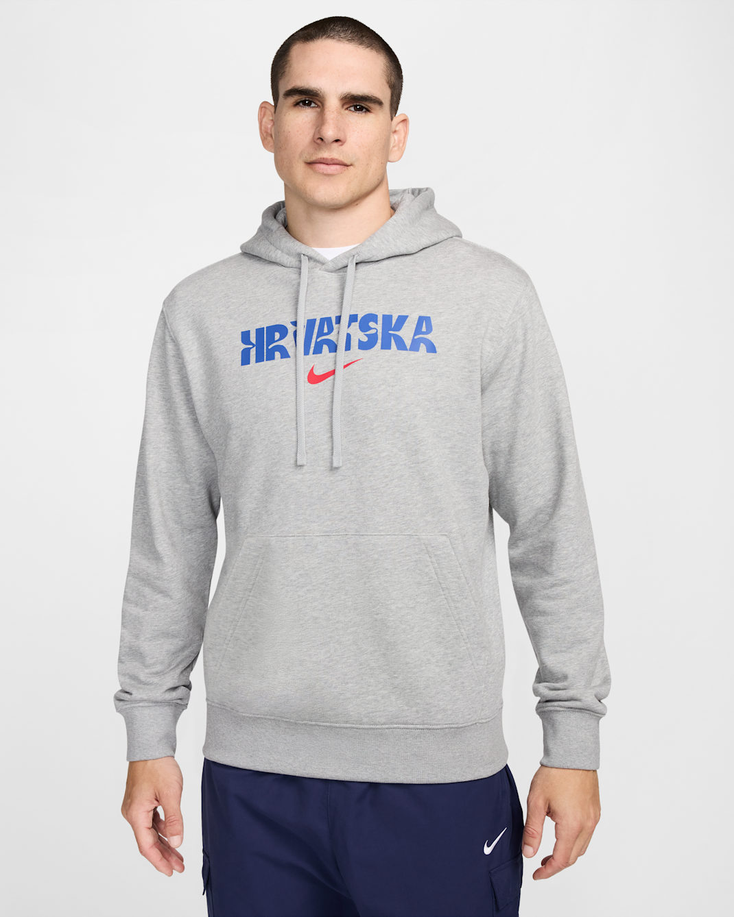 Croacia Club Fleece Sudadera con capucha Nike Football - Hombre - Gris oscuro jaspeado/University Red