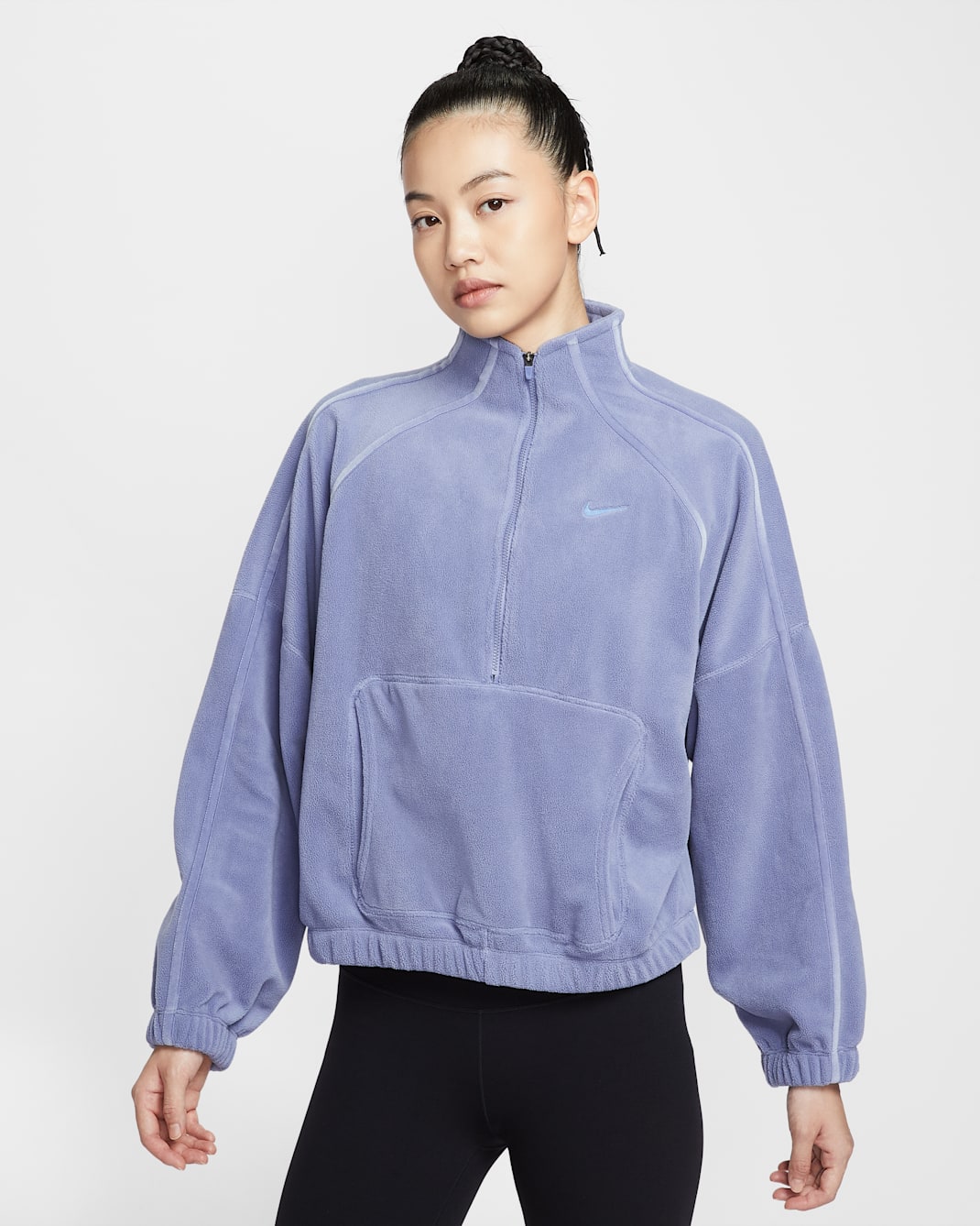 Nike One Women's Therma-FIT 1/2-Zip Top - World Indigo/Work Blue