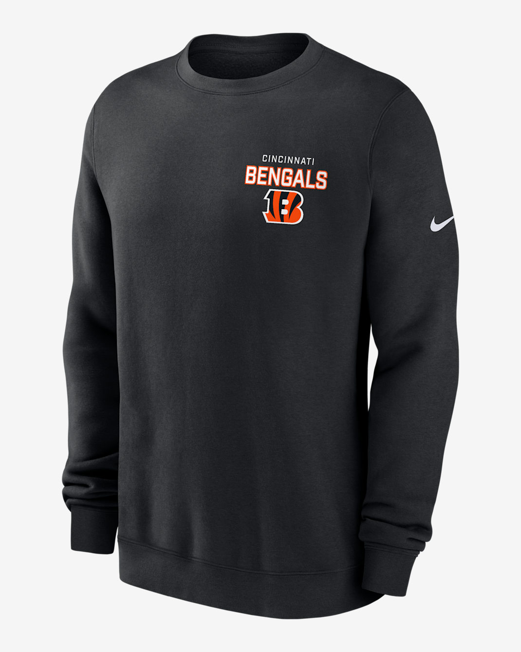 Cincinnati Bengals Draw Block Club Men's Nike NFL Pullover Crew - Black