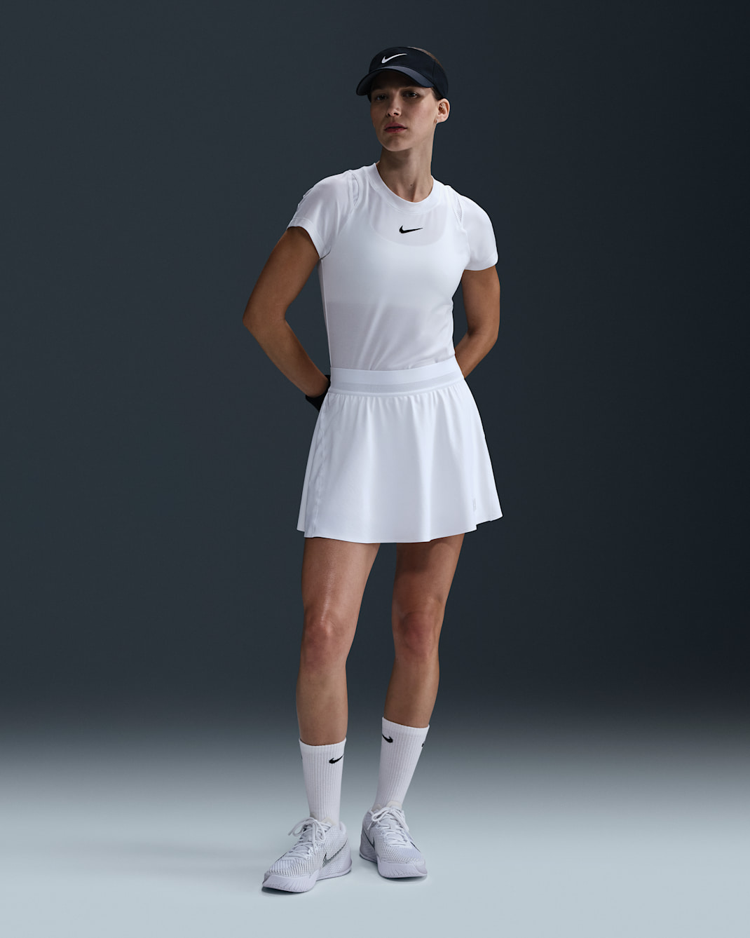 Falda de tenis Dri-FIT corta para mujer NikeCourt Advantage - Blanco/Blanco