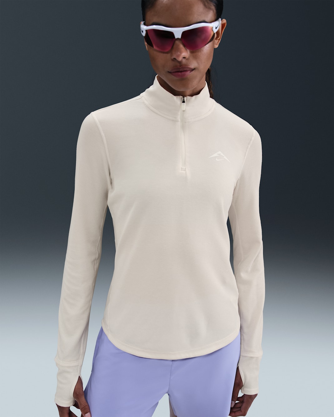 Nike Trail Women's Dri-FIT 1/4-Zip Running Mid-Layer Top - Phantom/White/Flat Silver/Summit White