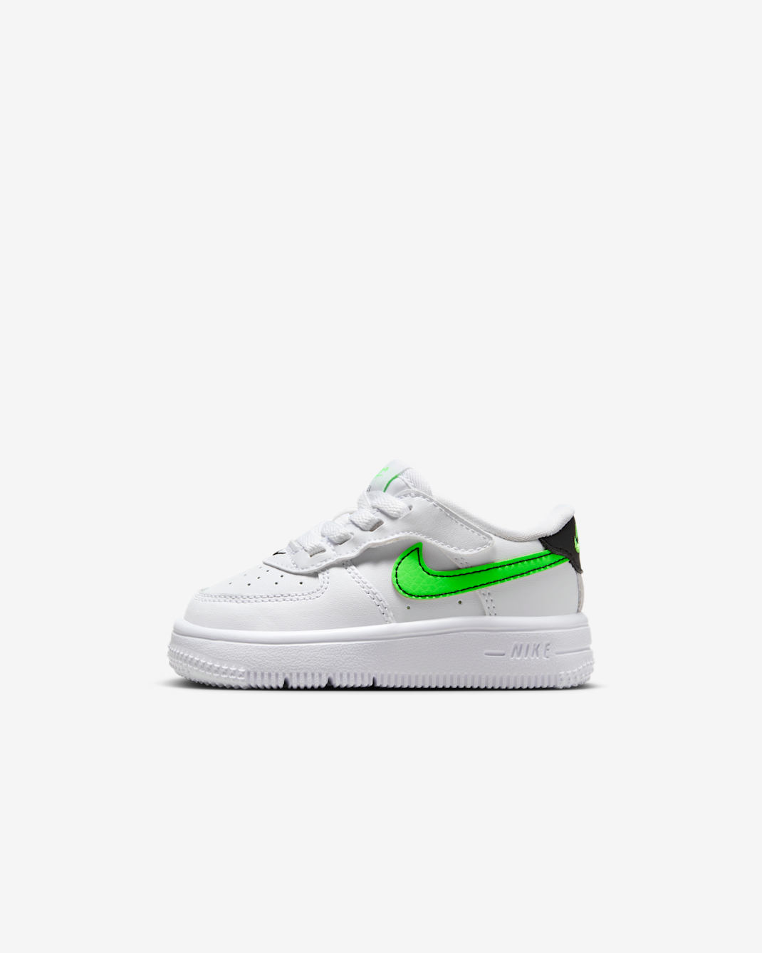 Nike Force 1 Low EasyOn Baby/Toddler Shoes - White/Black/Green Strike