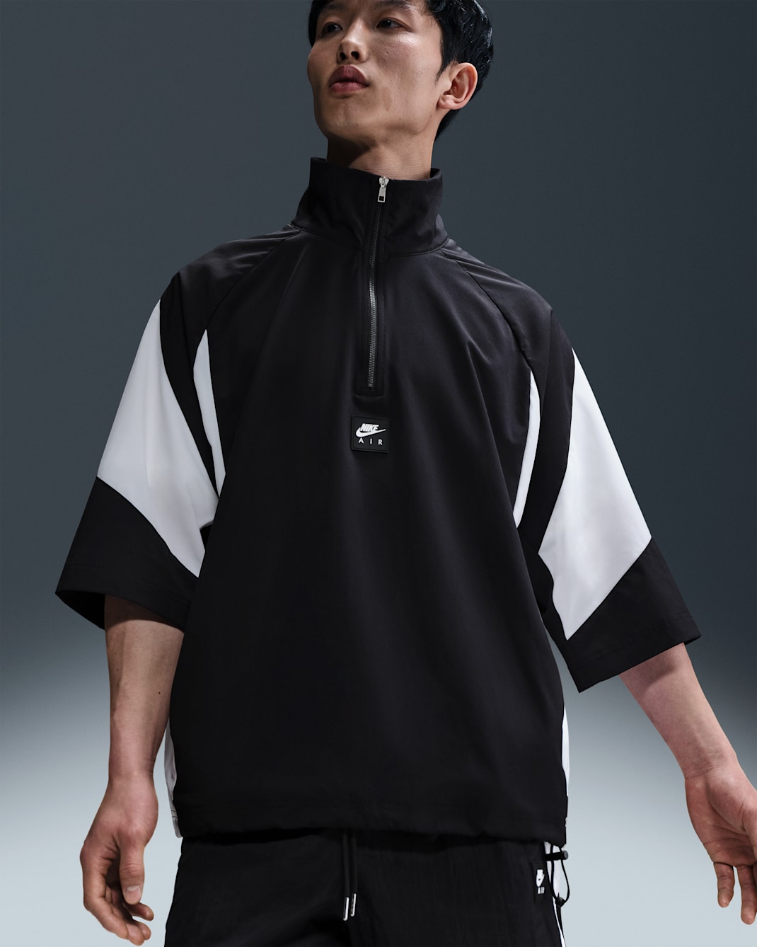 Prenda para la parte superior de manga corta para hombre Nike Air - Negro/Blanco/Blanco