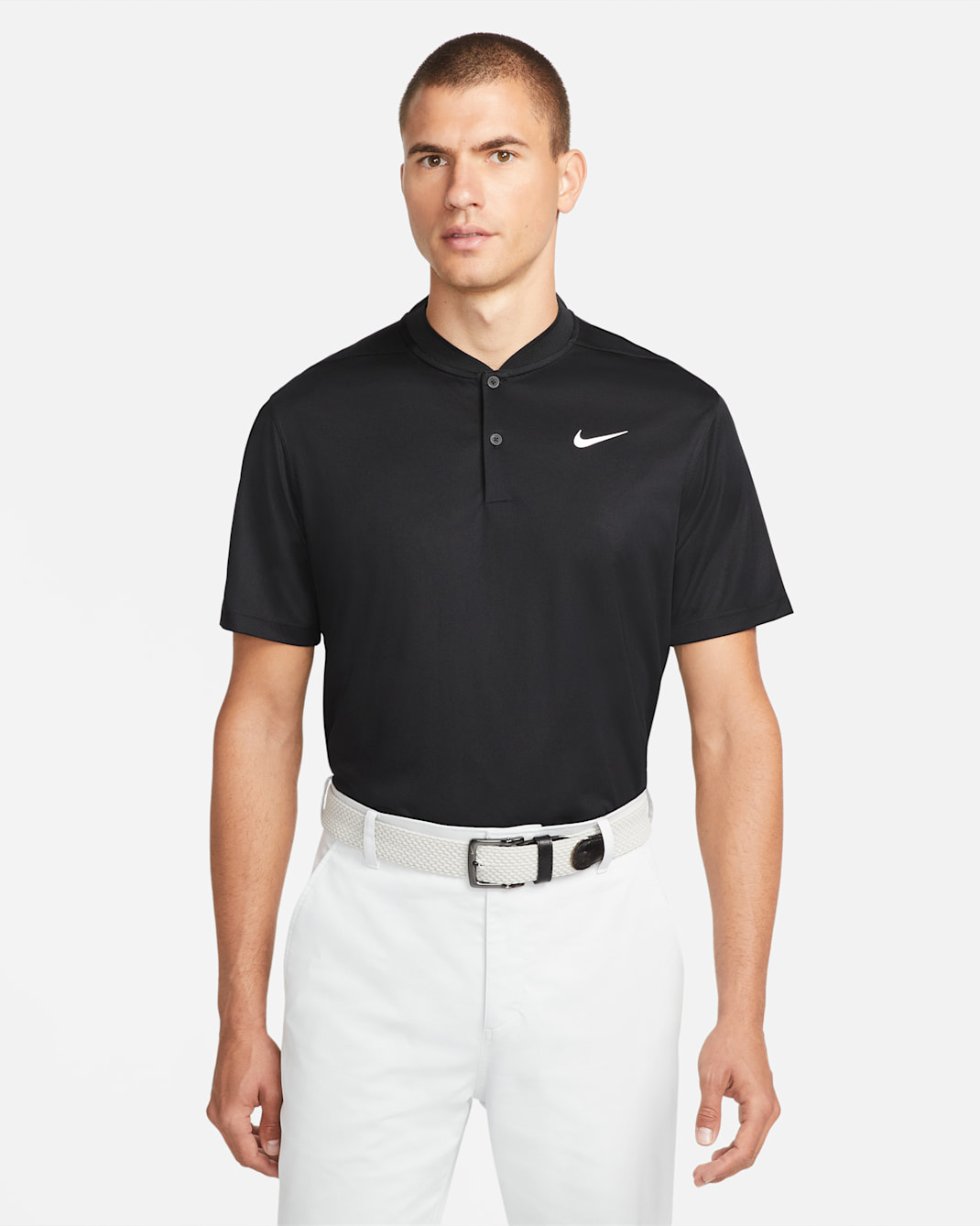 Nike Dri-FIT Victory Men's Golf Polo - Black/White