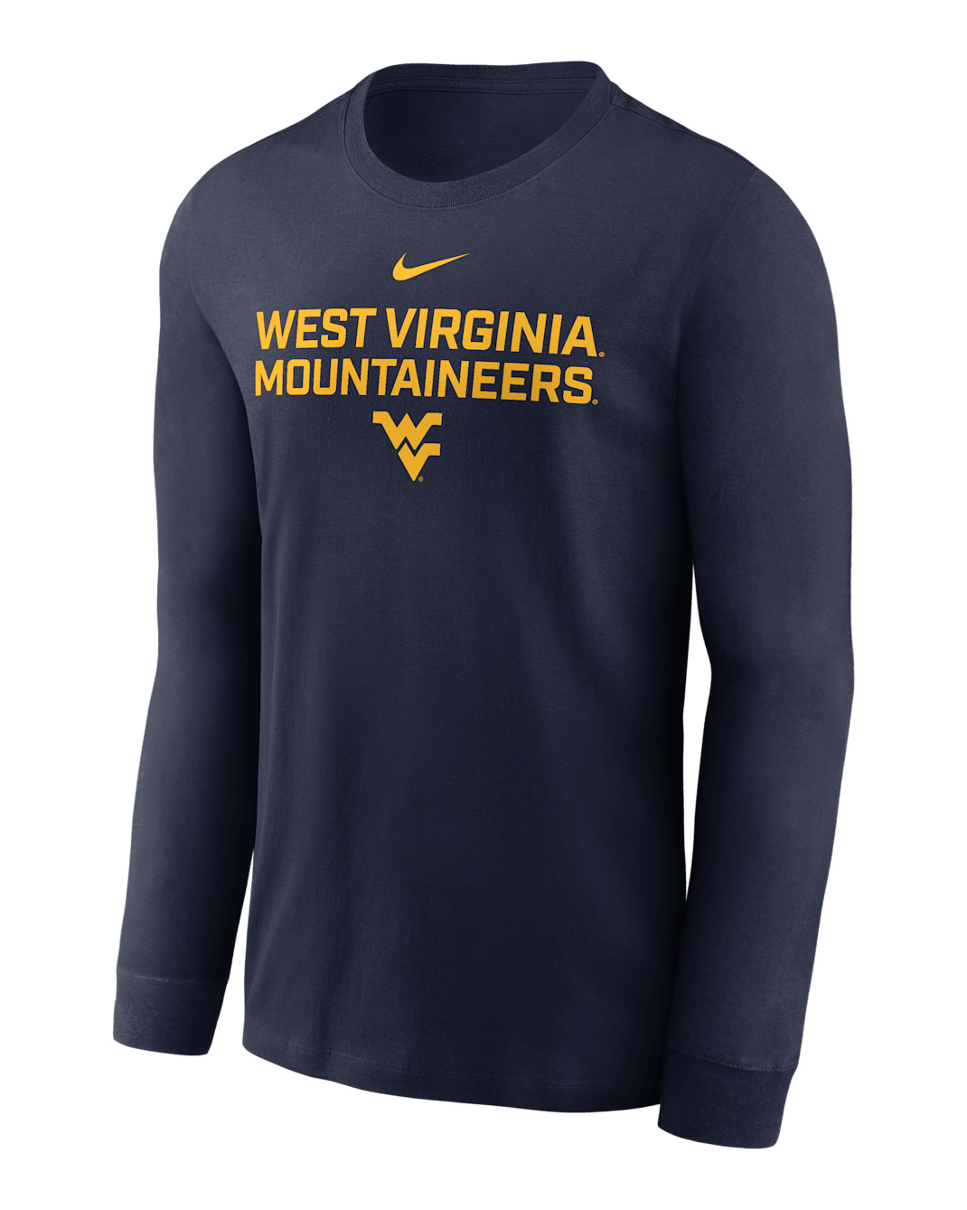 West Virginia Sideline Men's Nike Dri-FIT College Long-Sleeve T-Shirt - Navy