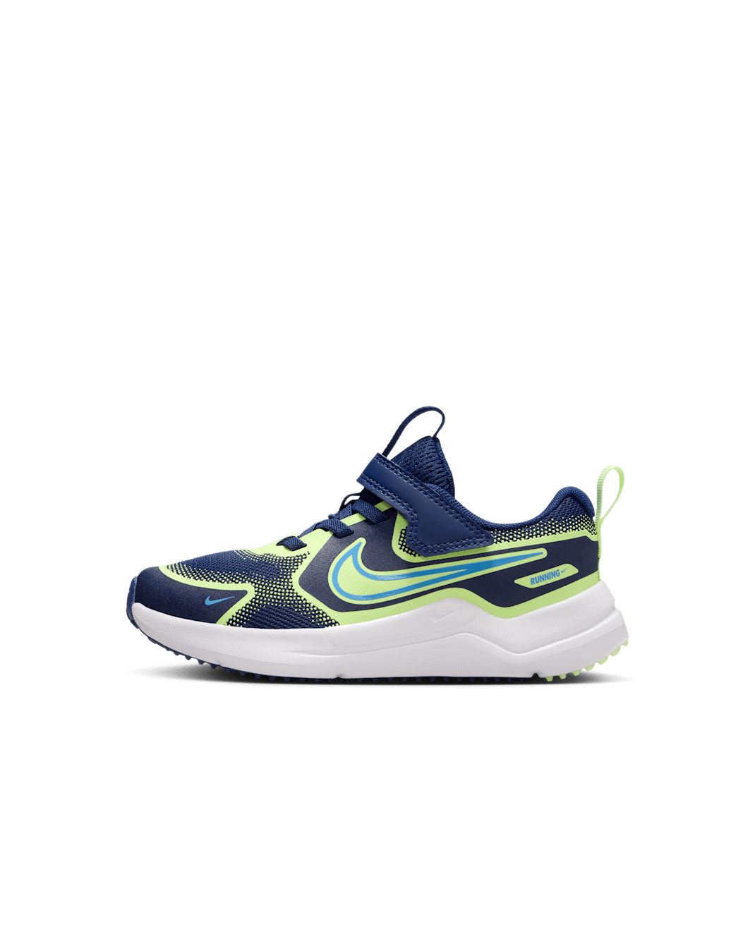 Nike Cosmic Runner Younger Kids' Shoes - Blue Void/Barely Volt/University Blue