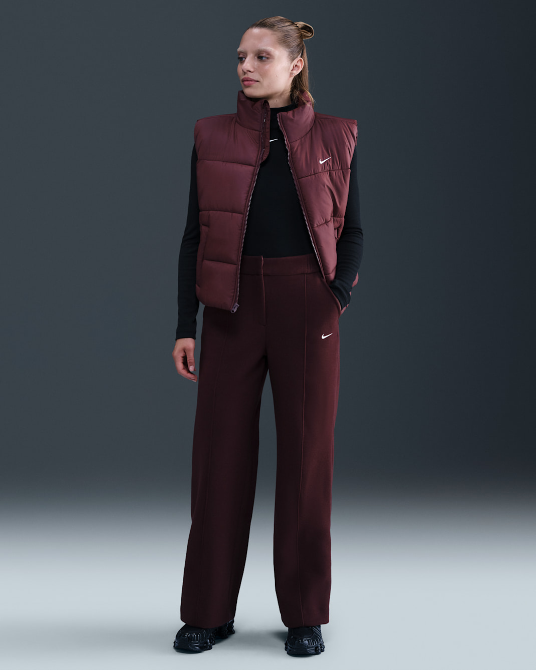 Nike Sportswear Women's Tailored Trousers - Burgundy Crush/Sail