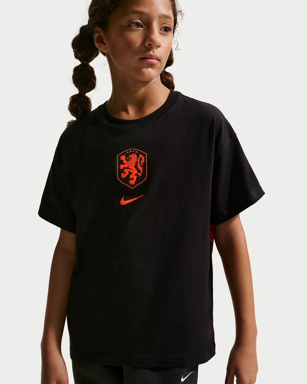Netherlands Premium Goalkeeper Big Kids' Nike Soccer T-Shirt - Black
