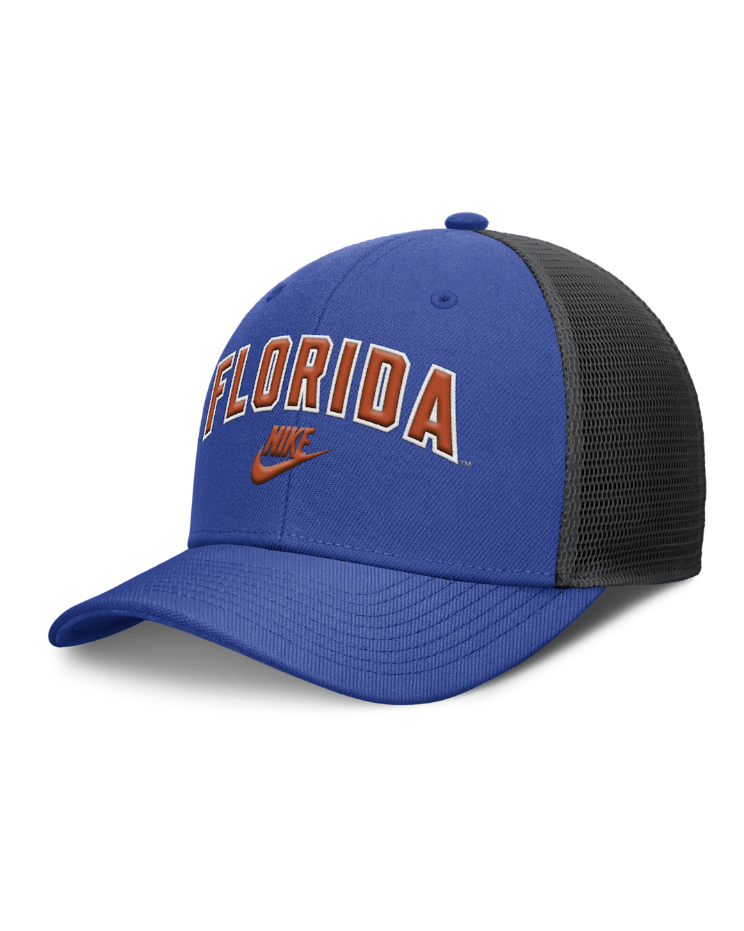 Florida Legacy Arch Rise Men's Nike Dri-FIT College Trucker Adjustable Hat - Royal