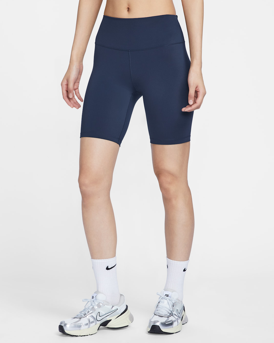 Nike One Women's High-Waisted 20.5cm (approx.) Biker Shorts - Obsidian/Black