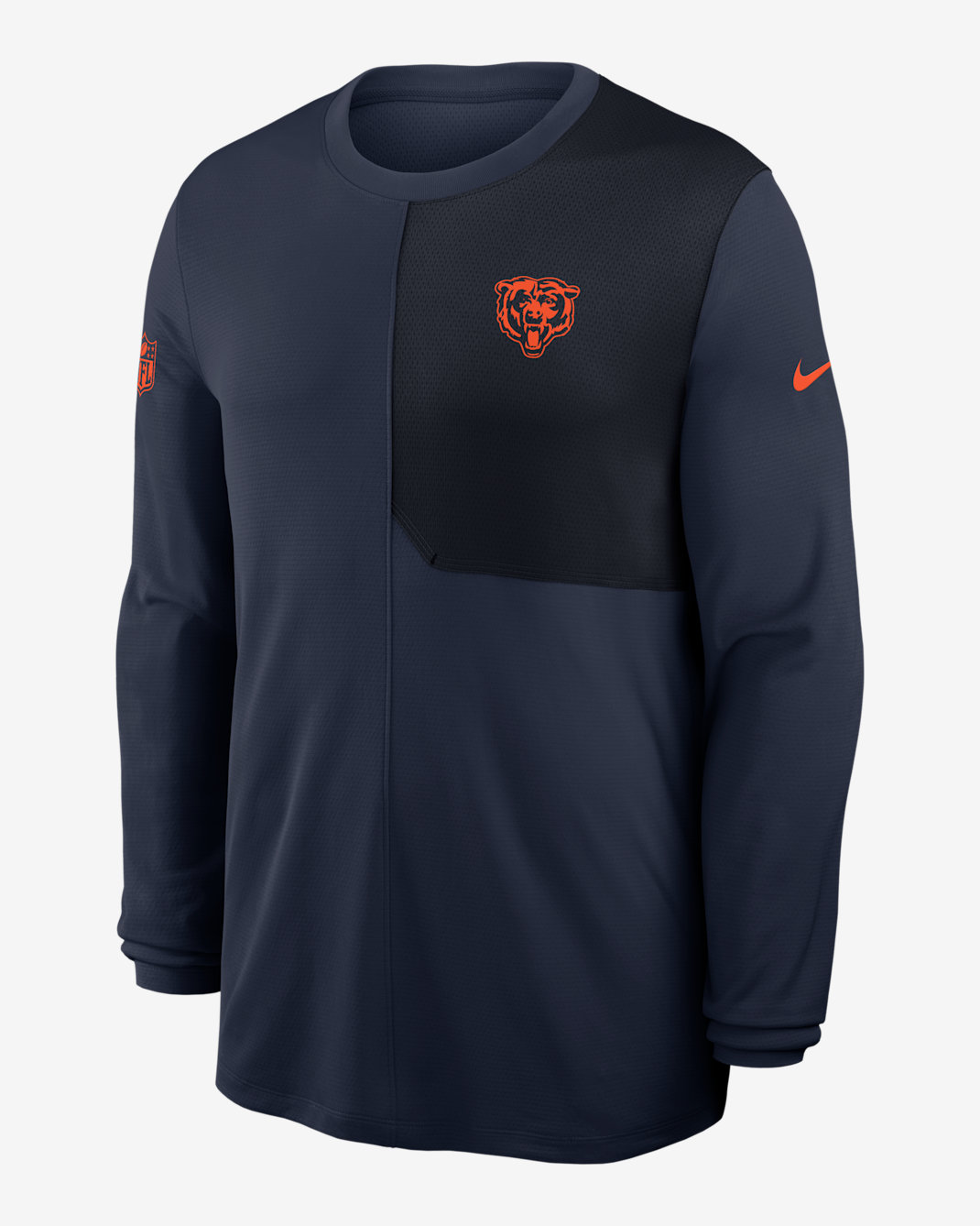 Playera de manga larga Nike Dri-FIT de la NFL para hombre Chicago Bears Sideline Coach - Azul