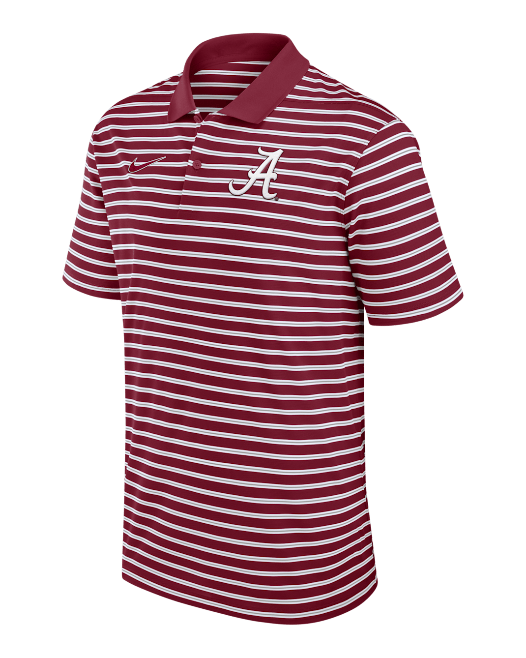 Alabama Crimson Tide Primetime Victory Striped Men's Nike Dri-FIT College Polo - Crimson