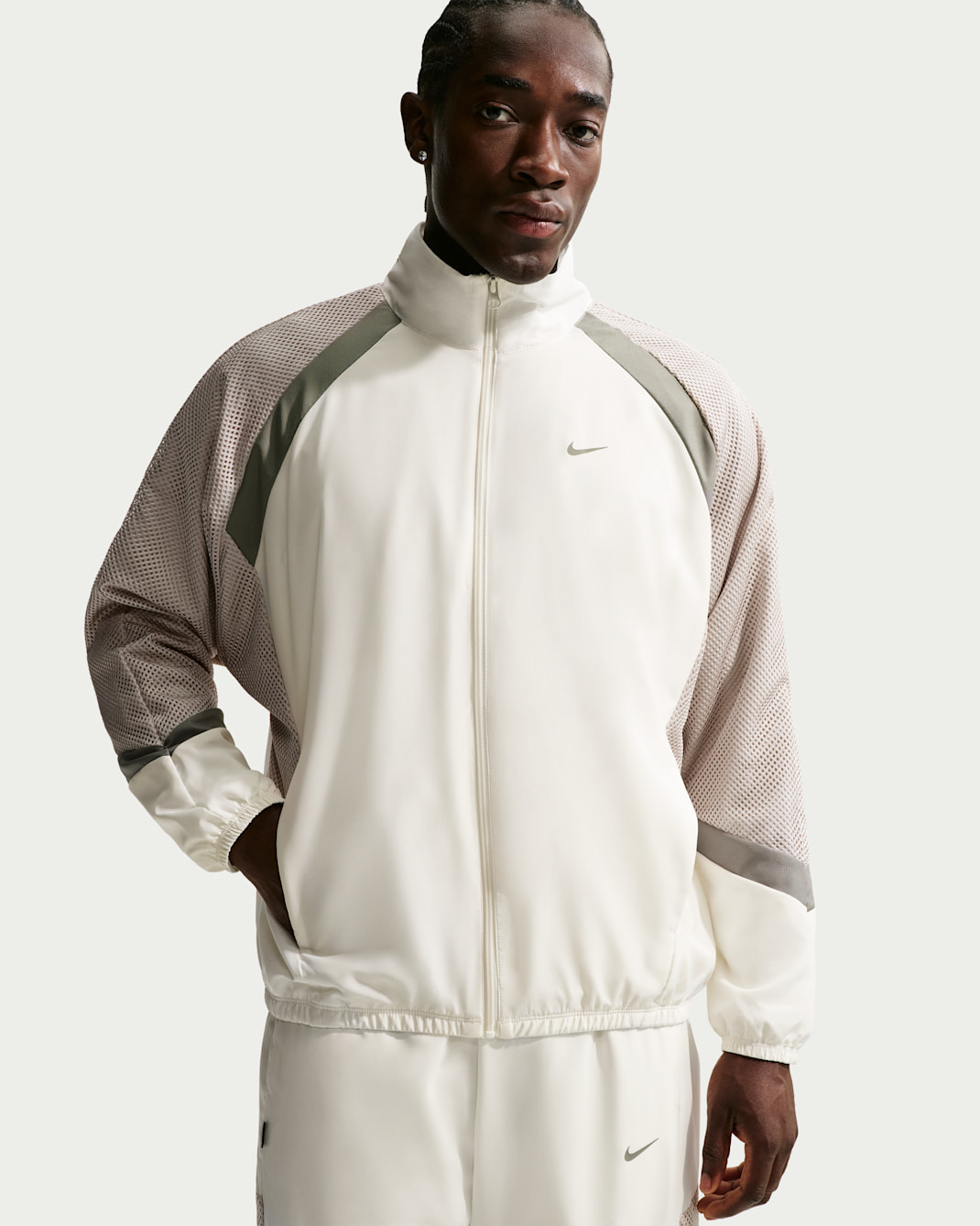 Nike Icon gewebte Basketballjacke (Herren) - Sail/Cream II/Dark Stucco/Dark Stucco