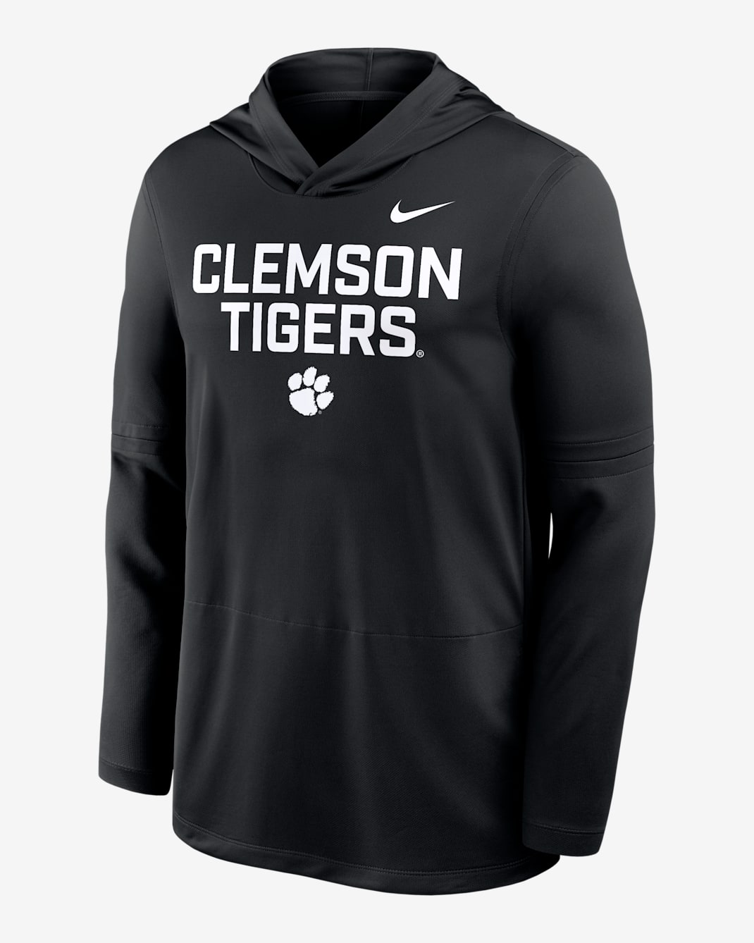 Playera de manga larga universitaria Nike Dri-FIT con gorro para hombre Clemson Sideline - Negro
