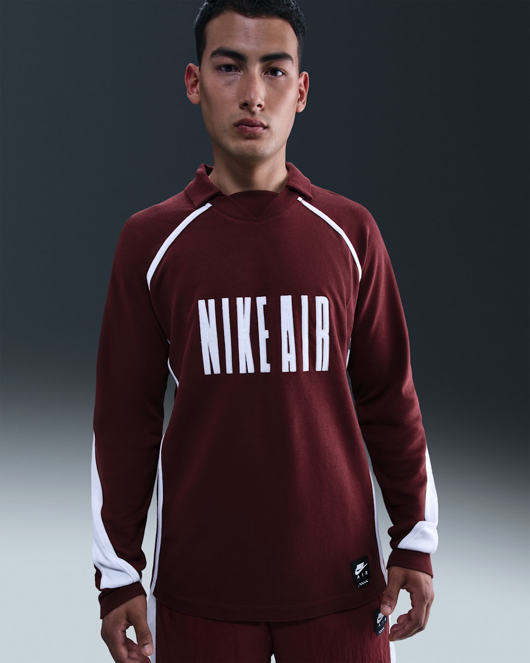 Nike Air Men's Long-Sleeve Football Top - Dark Team Red/White/White