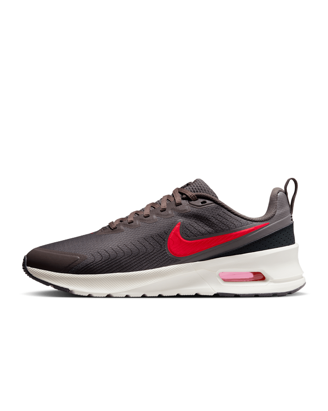 ナイキ エア マックス ニュアクシス メンズシューズ - ケイブストーン/フラットピューター/ダークスモークグレー/ブライトクリムゾン