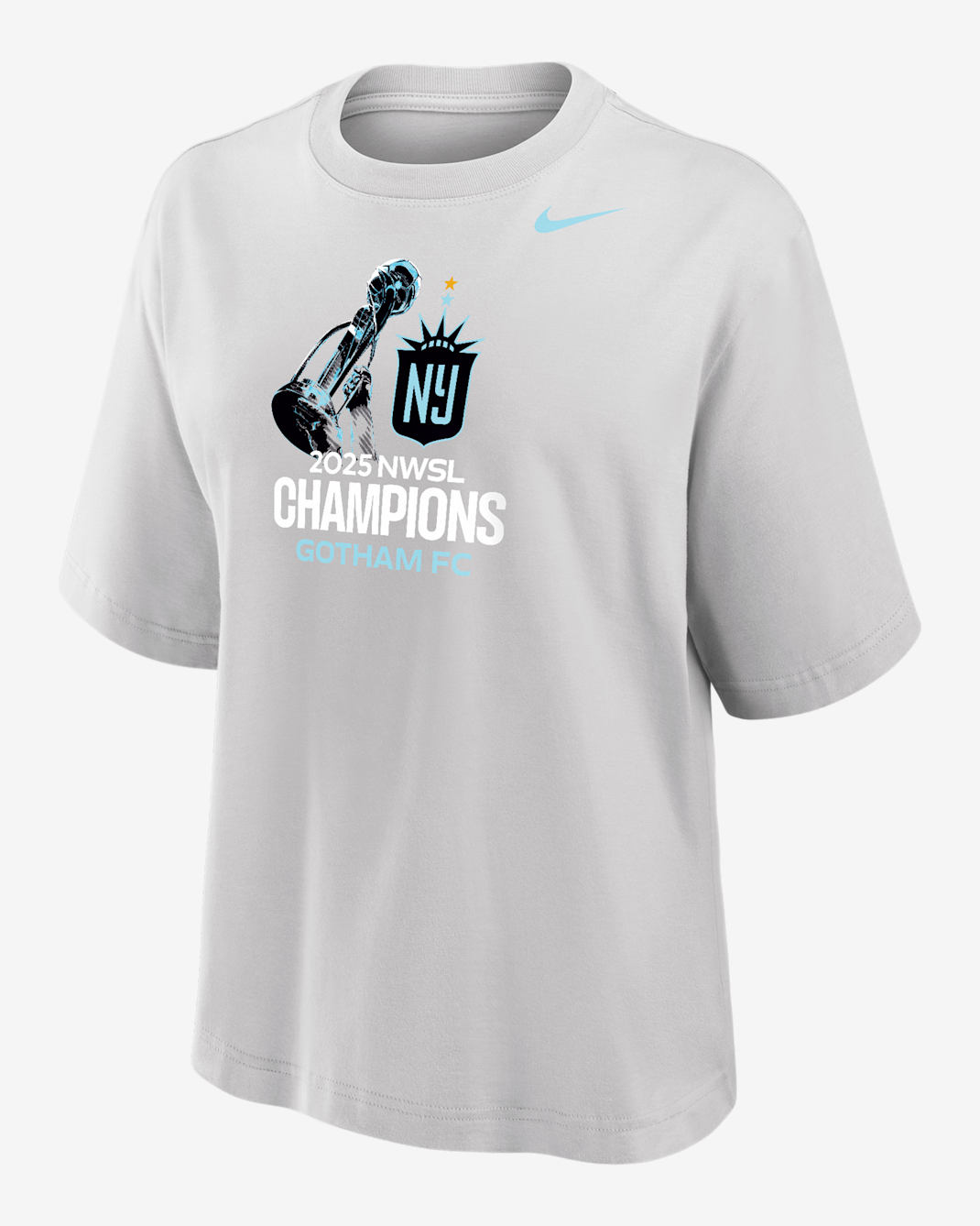 Gotham FC Women's NWSL Champions Boxy T-Shirt - Neutral Grey