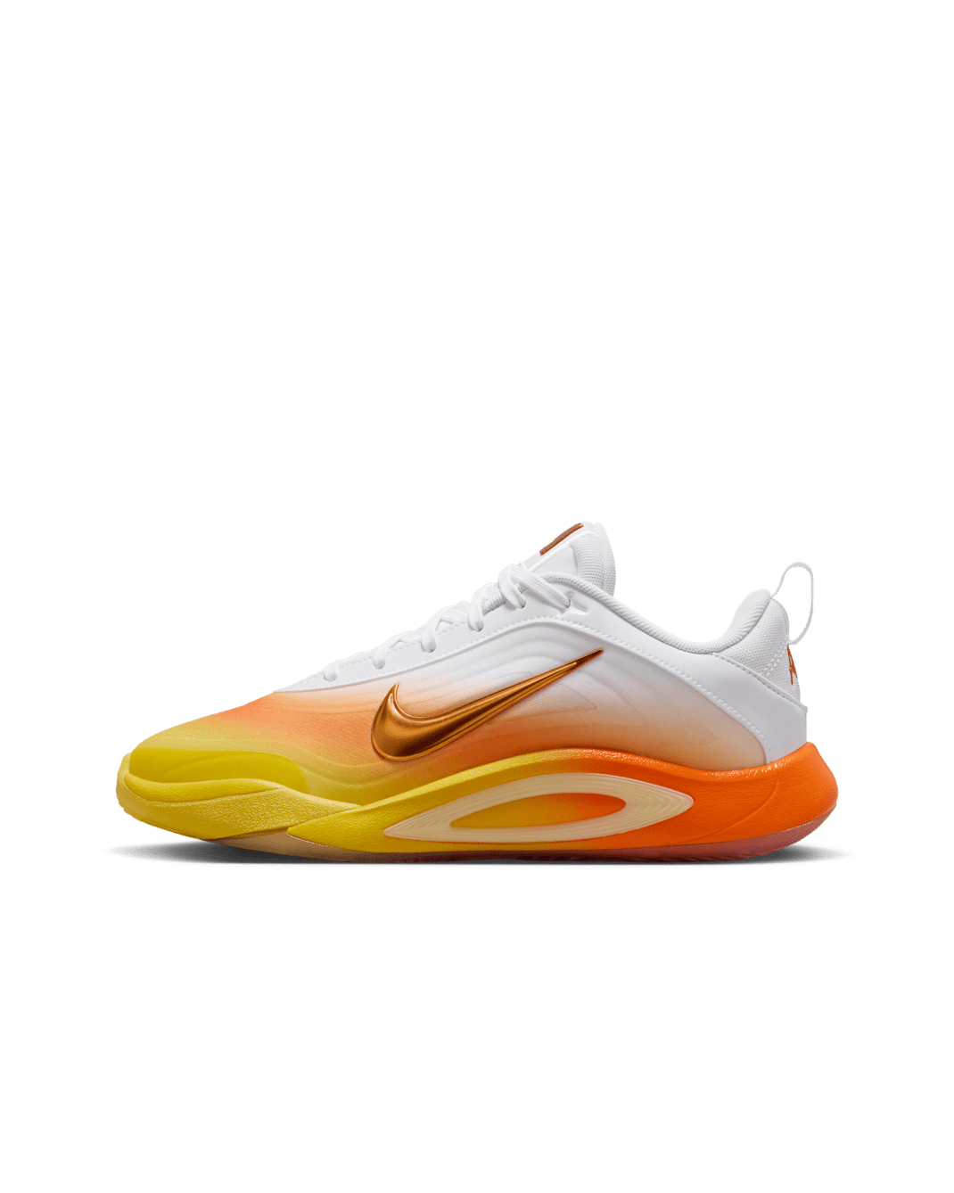 A'One SE A'ja Wilson Big Kids' Basketball Shoes - White/Chrome Yellow/Safety Orange