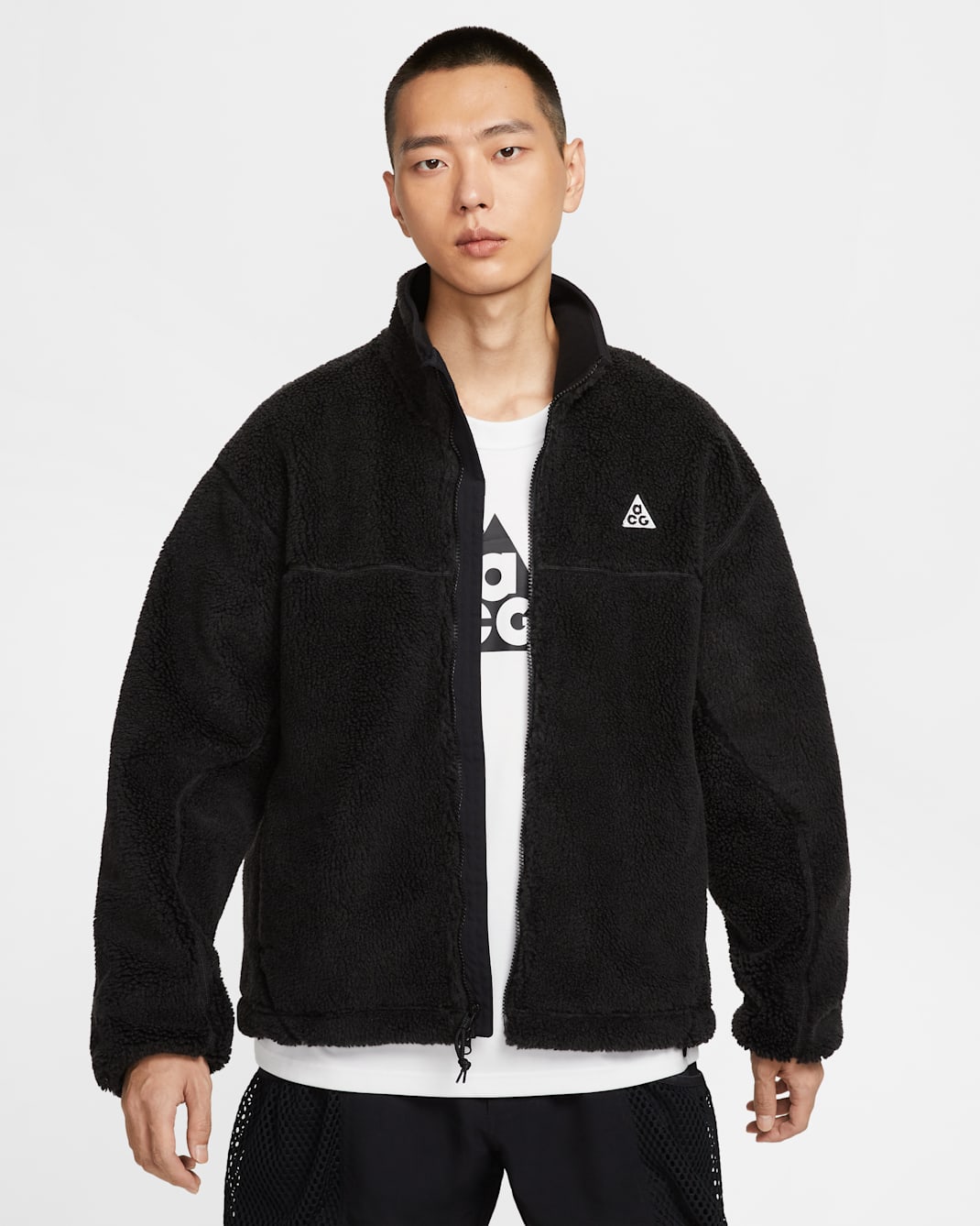 Nike ACG "Canwell Glacier" Men's Therma-FIT ADV Windproof Jacket - Black/Black/Summit White