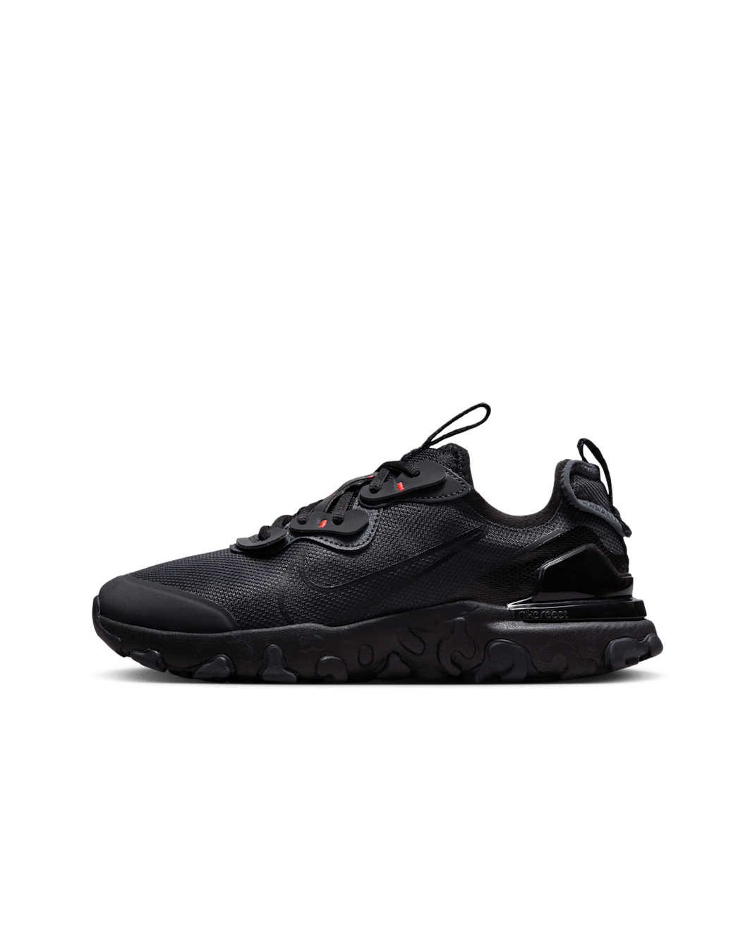 Nike React Vision Older Kids' Shoes - Anthracite/Bright Crimson/Black