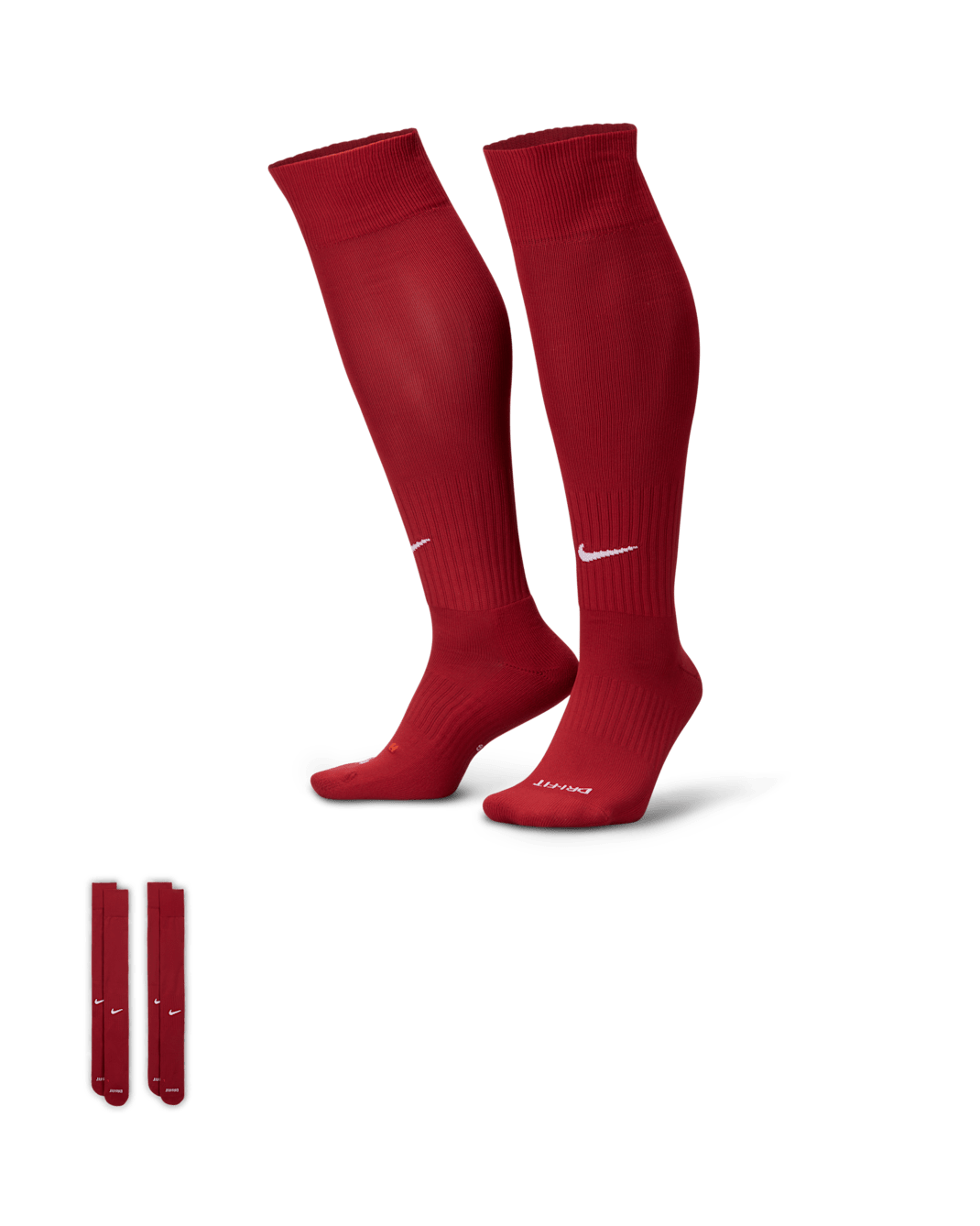 Nike Baseball/Softball Over-the-Calf Socks (2 Pairs) - Team Crimson/White