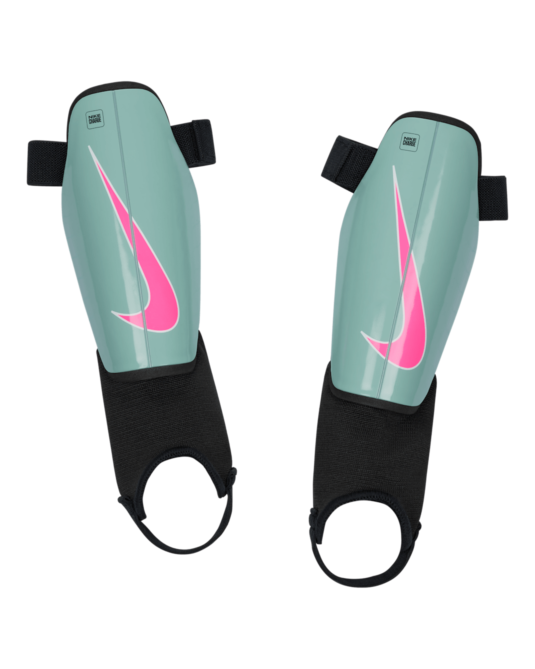 Nike Charge Kids' Football Shinguards - Ocean Cube/Black/Pink Blast