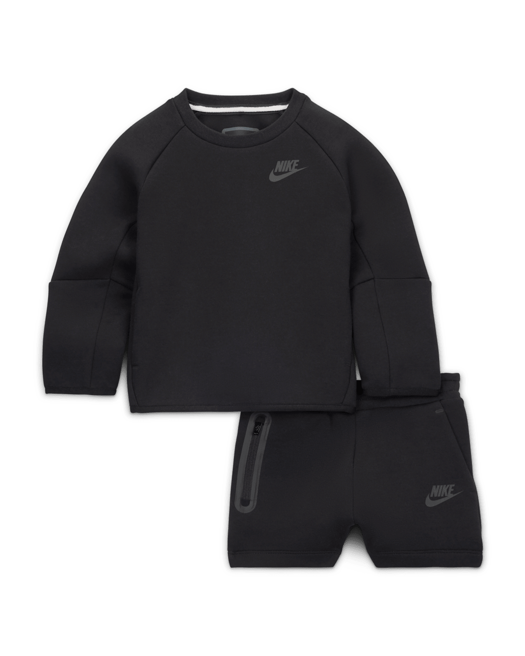Conjunto de shorts de 2 piezas para bebé (12 a 24 meses) Nike Tech Fleece - Negro