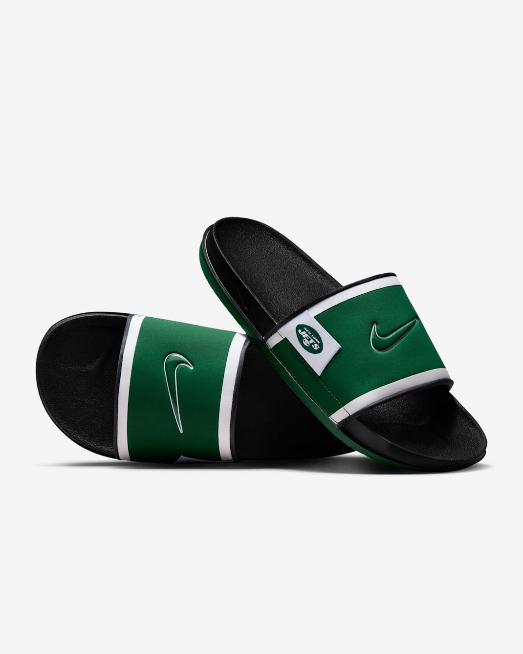 Nike Offcourt (New York Jets) Offcourt Slides - Sport Green/Dark Smoke Grey/White