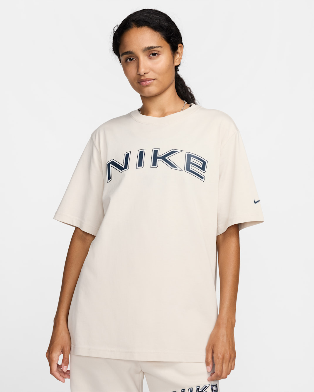 Nike Sportswear Women's Loose Short-Sleeve Graphic T-Shirt - Light Orewood Brown