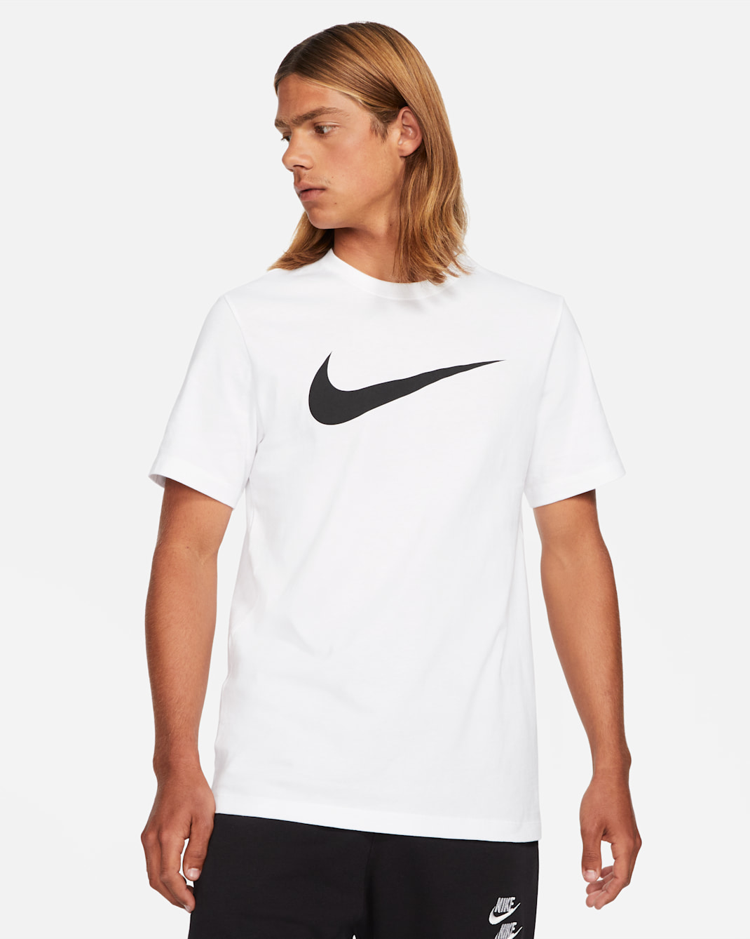Nike Sportswear Swoosh Men's T-Shirt - White/Black