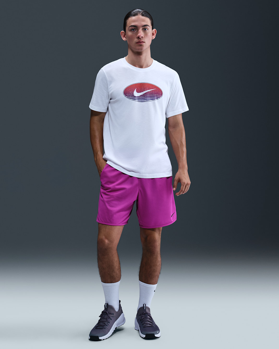 Nike Totality Men's Dri-FIT 7" Unlined Versatile Shorts - Vivid Purple/Black/Vivid Purple/Black