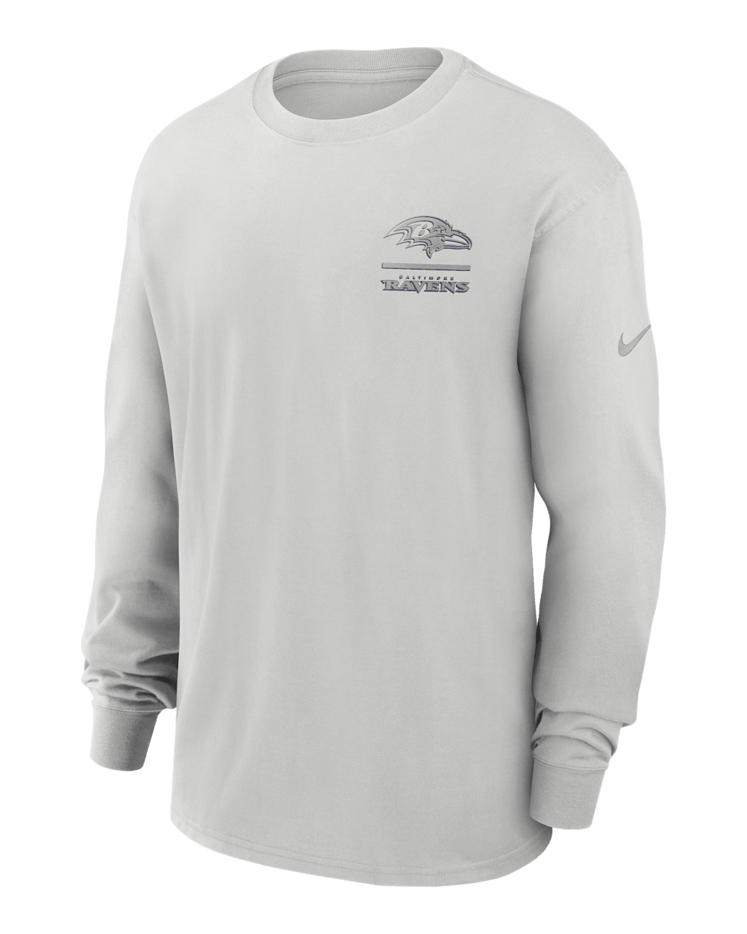 Baltimore Ravens Essential Heavy Max90 Men's Nike NFL Long-Sleeve T-Shirt - Grey