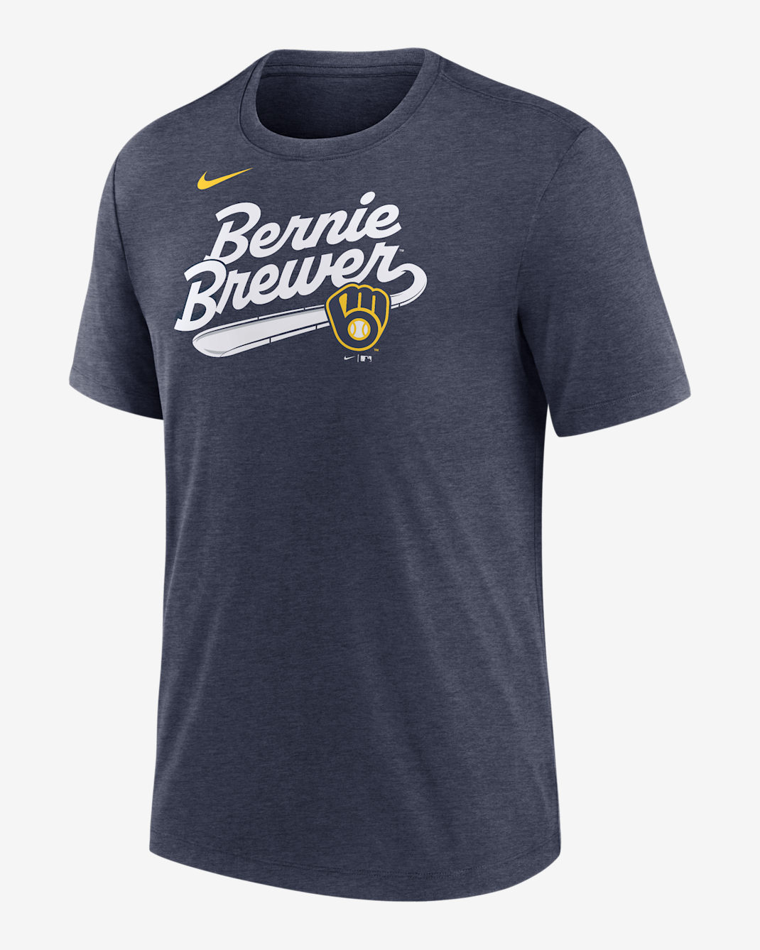 Milwaukee Brewers Slide Men's Nike MLB T-Shirt - Navy Heather