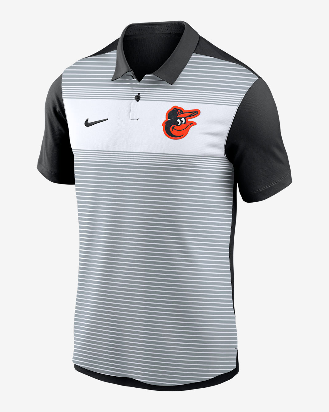Baltimore Orioles Striped Vapor Polo Men's Nike Dri-FIT MLB Polo - Grey