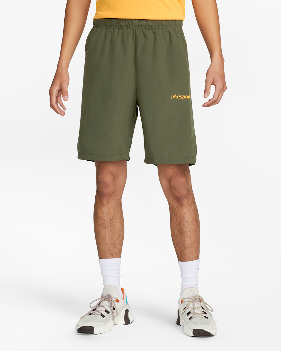 Nike Dri-FIT Flex 男款 9" 梭織訓練短褲 - Cargo Khaki/Cargo Khaki/Sundial