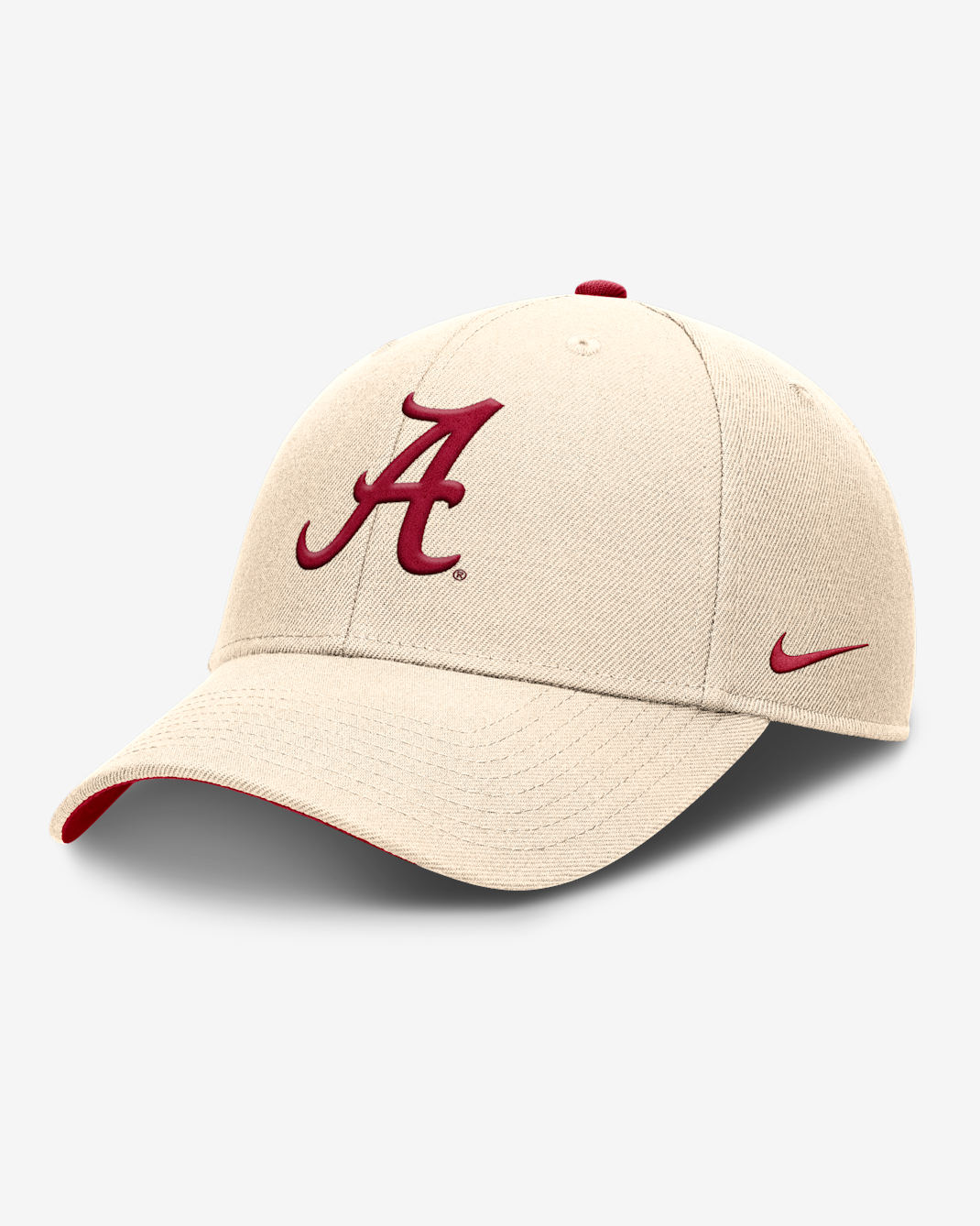 Alabama Primetime Rise Men's Nike Dri-FIT College Trucker Adjustable Hat - Natural