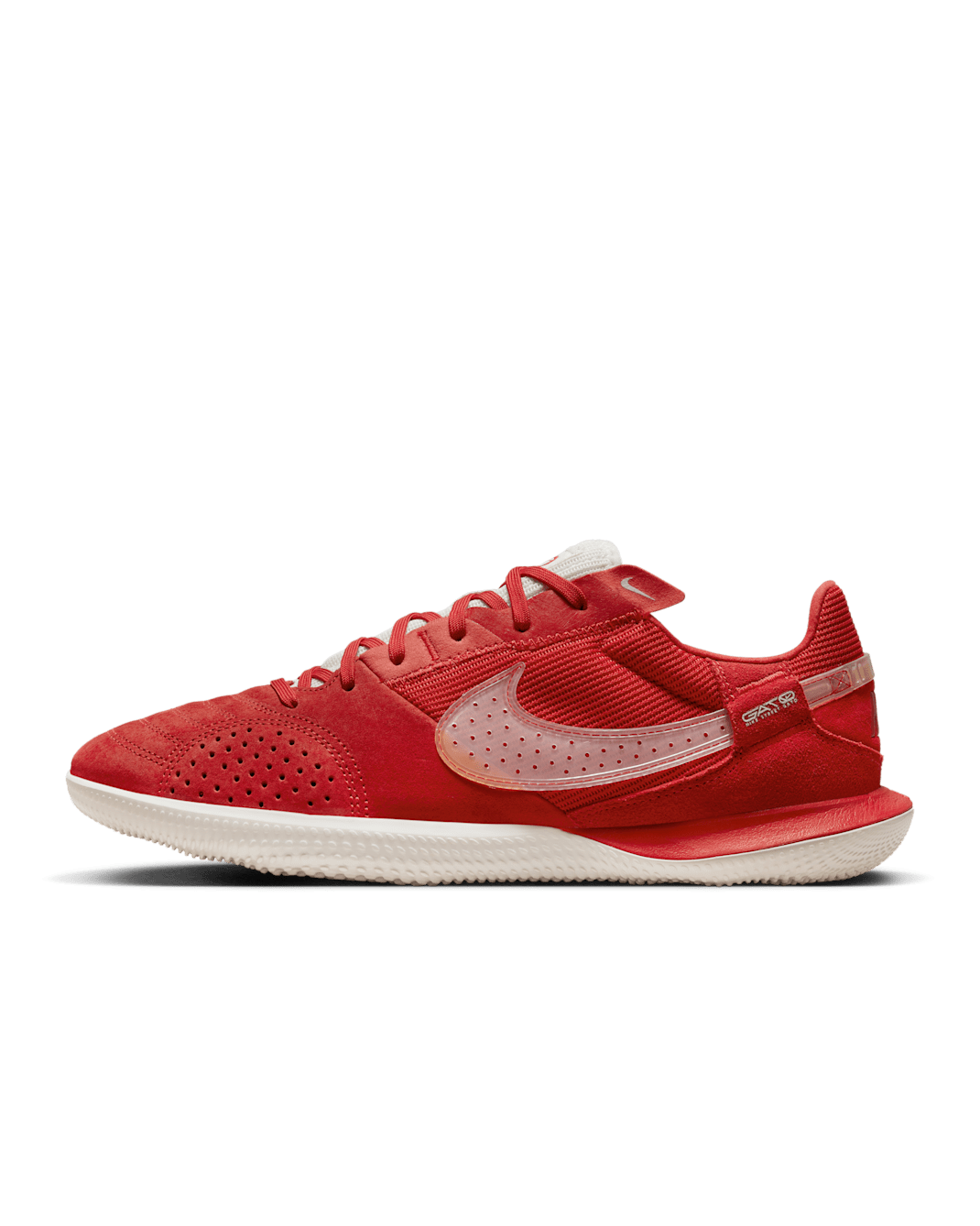 รองเท้าฟุตบอลไม่หุ้มข้อ Nike Streetgato - University Red/Sail/ขาว