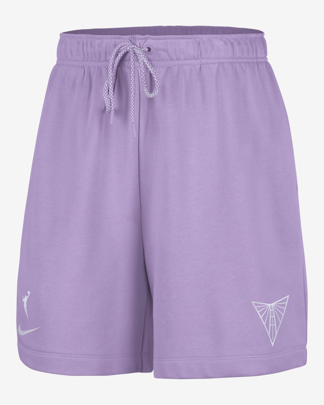 Golden State Valkyries Women's Nike WNBA 6" Fleece Shorts - Urban Lilac/White