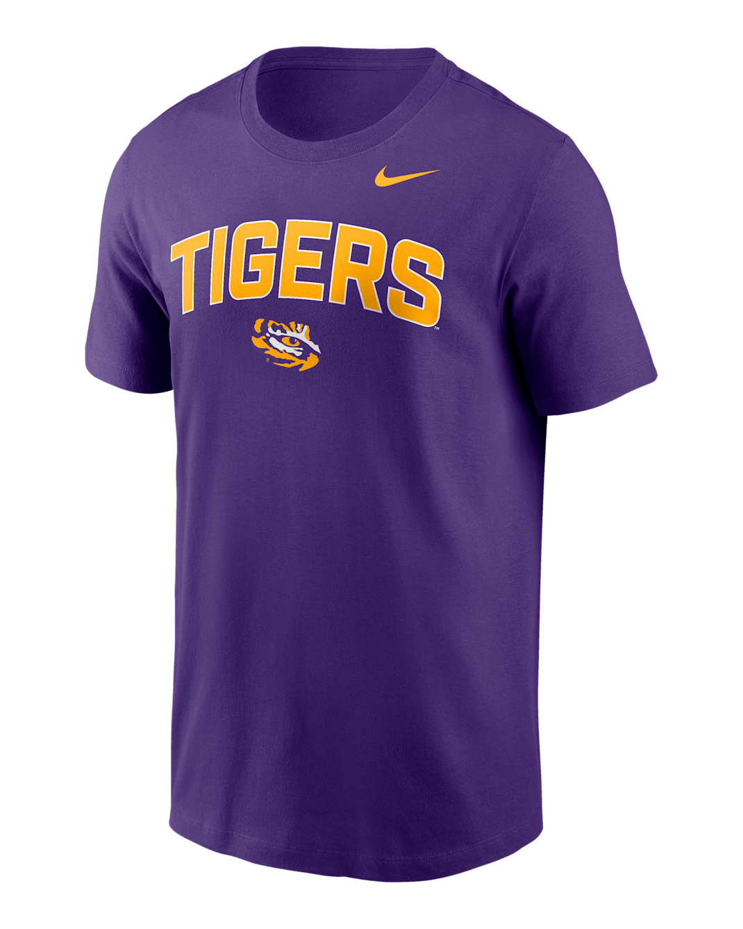 Playera universitaria Nike para hombre LSU Primetime Arch Stack - Morado