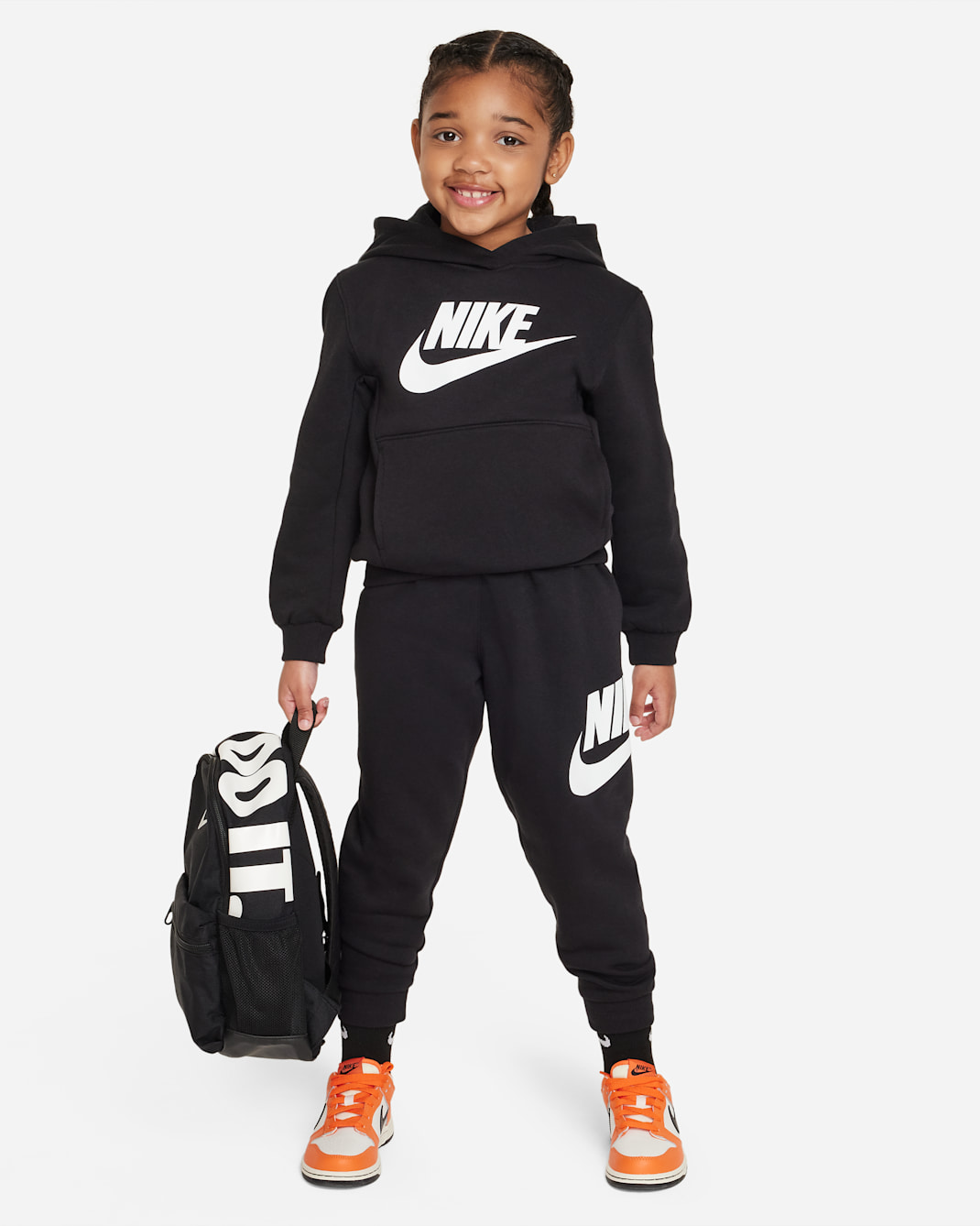 Σετ δύο τεμαχίων Nike Club Fleece Set για μικρά παιδιά - Μαύρο