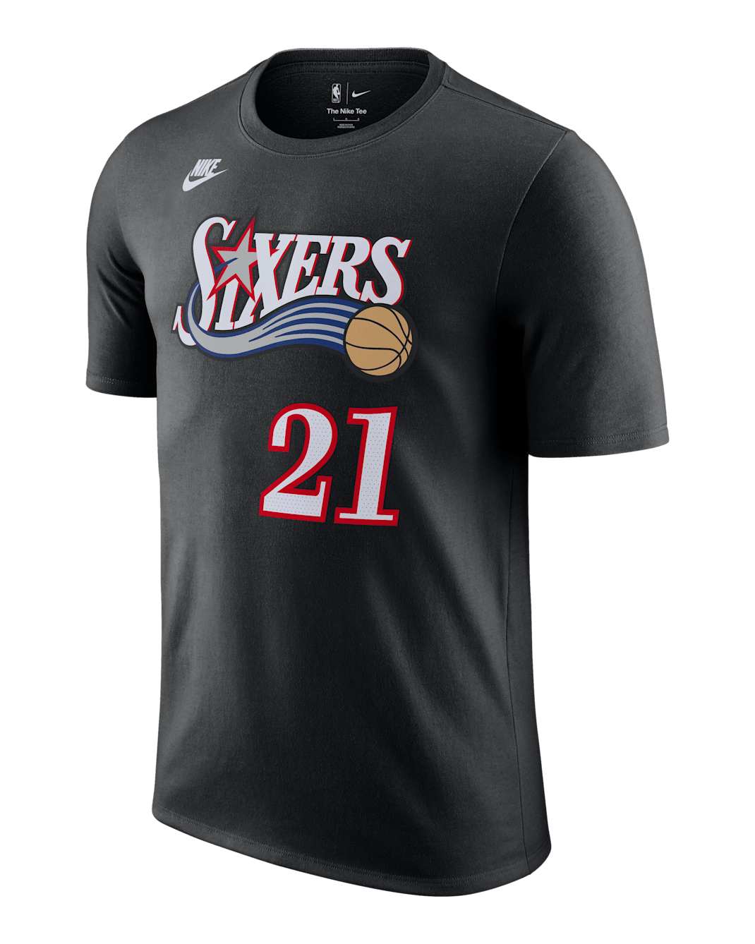 Philadelphia 76ers Hardwood Classics Essentials Men's Nike NBA T-Shirt - Black
