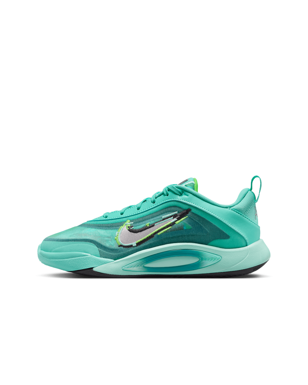 A'One A'Ja Wilson Older Kids' Basketball Shoes - Bleached Turquoise/Washed Teal/Geode Teal/Metallic Silver